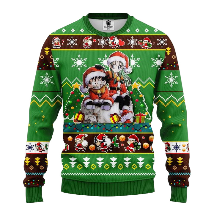 Dragon Ball Anime Ugly Christmas Sweater Green 1 Amazing Gift Idea Thanksgiving Gift ? Usalast