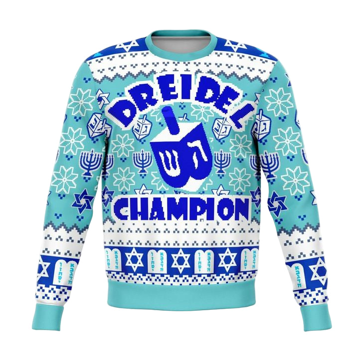 Dreidel Champ Funny Meme 2022 Design 3d Ugly Christmas Sweater ? Usalast