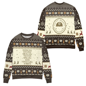 Drink Like Dwarves Smoke Like Wizards Ugly Christmas Sweater ? Usalast