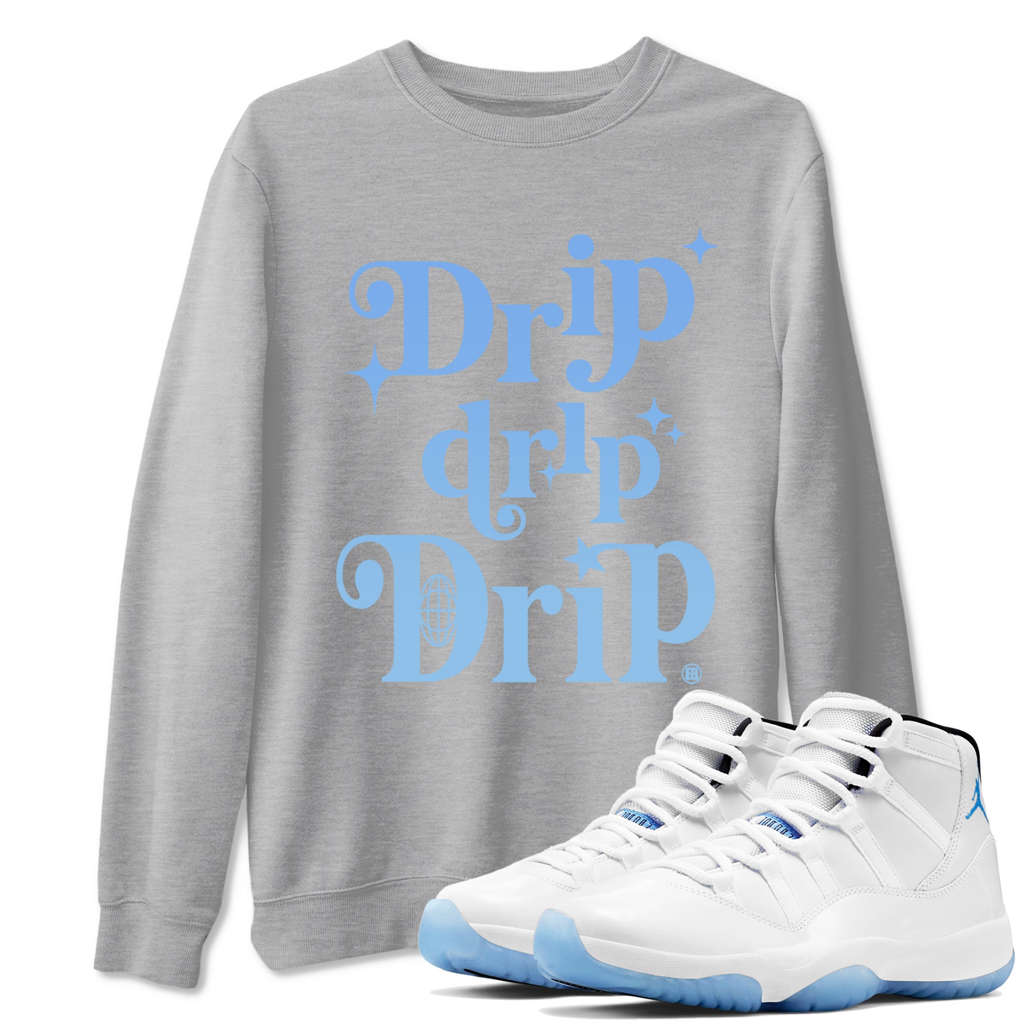 Drip Drip Drip Sneaker Tees - Air Jordan 11 Legend Blue