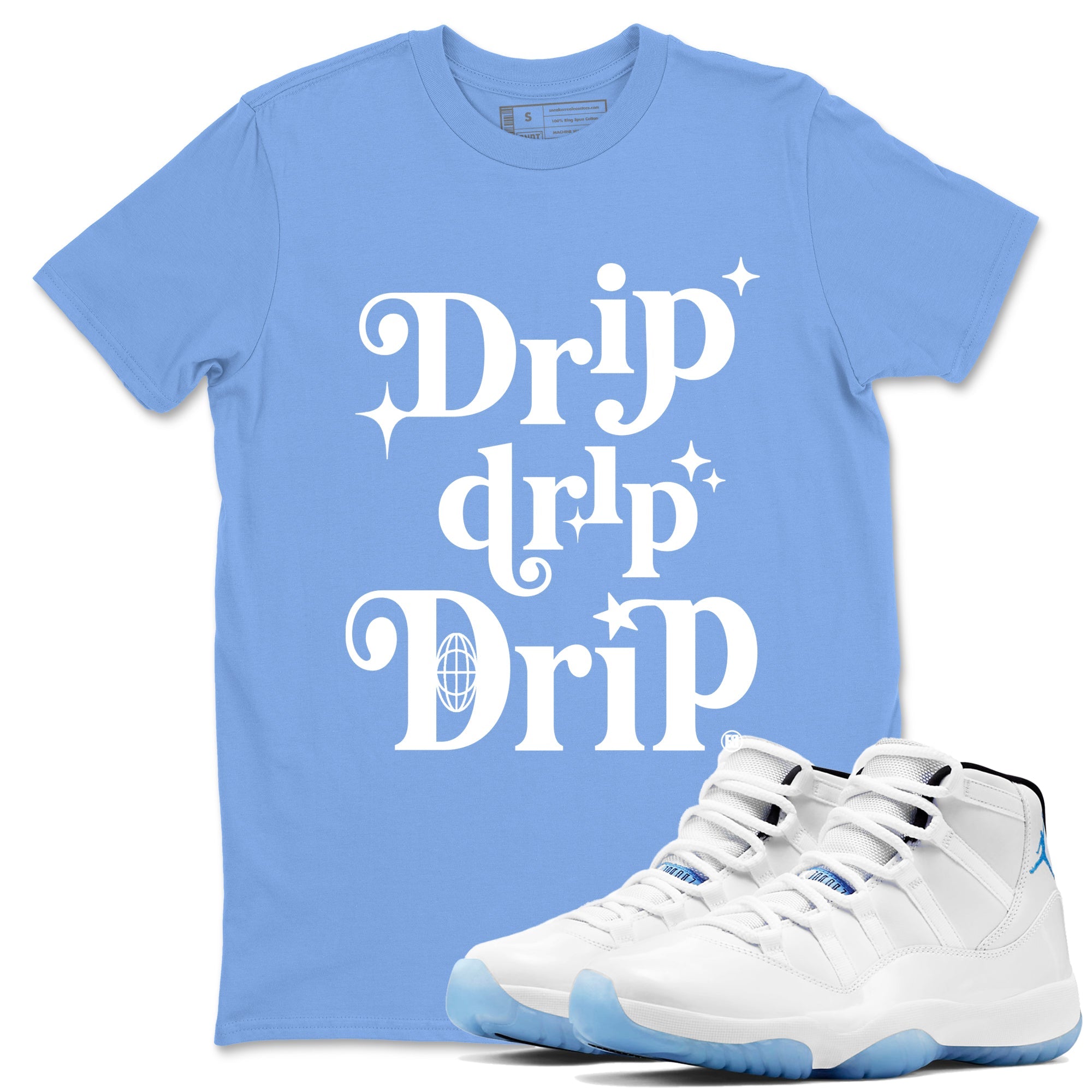 Drip Drip Drip Sneaker Tees - Air Jordan 11 Legend Blue