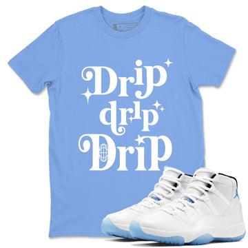 Drip Drip Drip Sneaker Tees - Air Jordan 11 Legend Blue