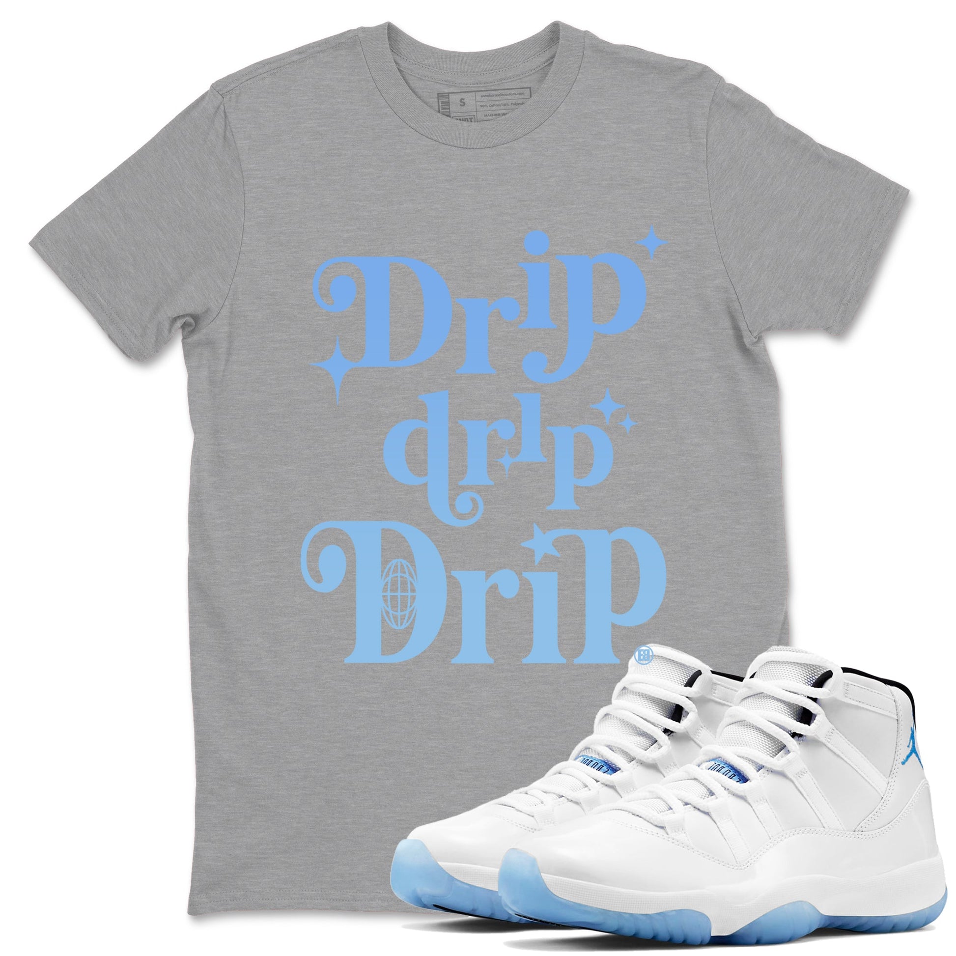 Drip Drip Drip Sneaker Tees - Air Jordan 11 Legend Blue