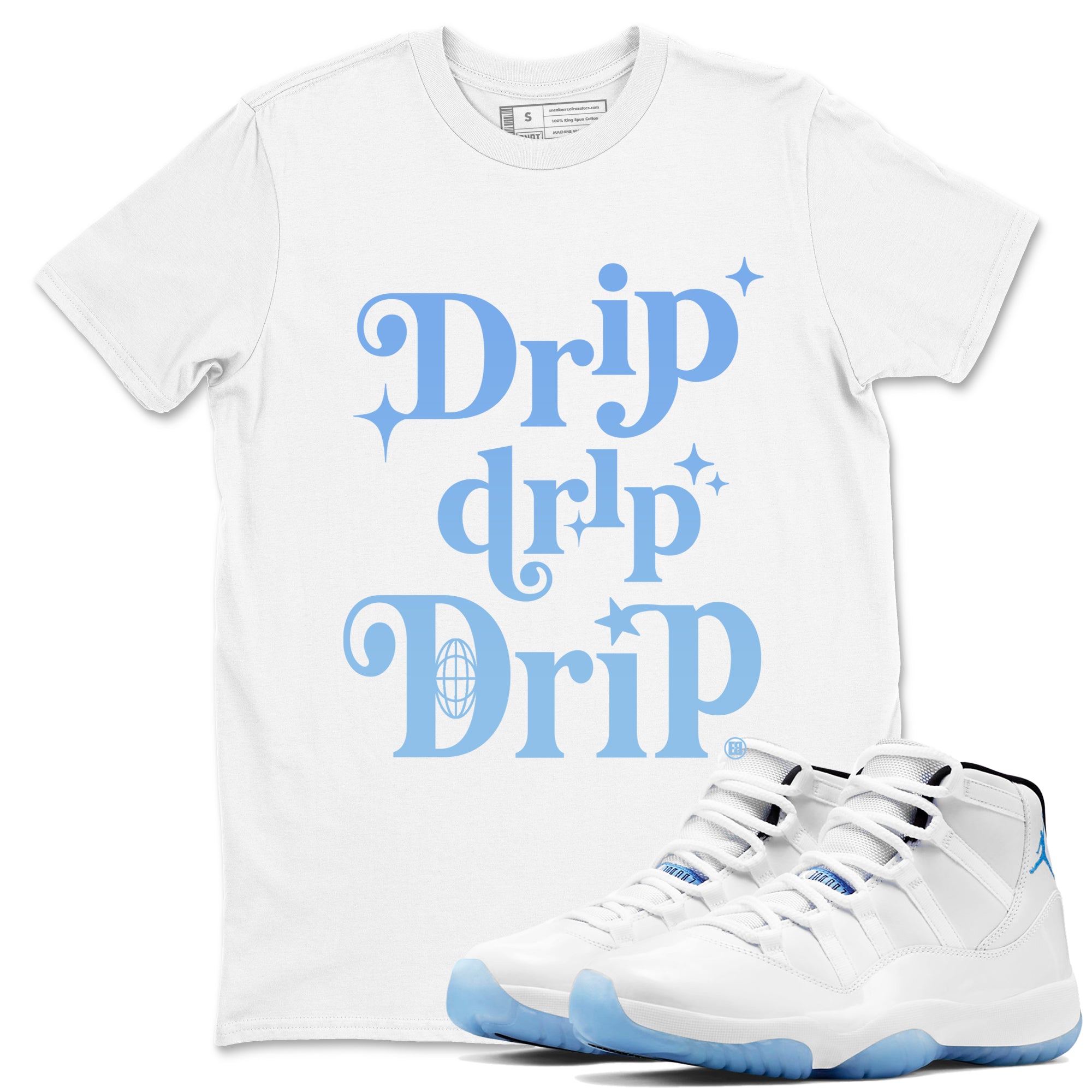 Drip Drip Drip Sneaker Tees - Air Jordan 11 Legend Blue
