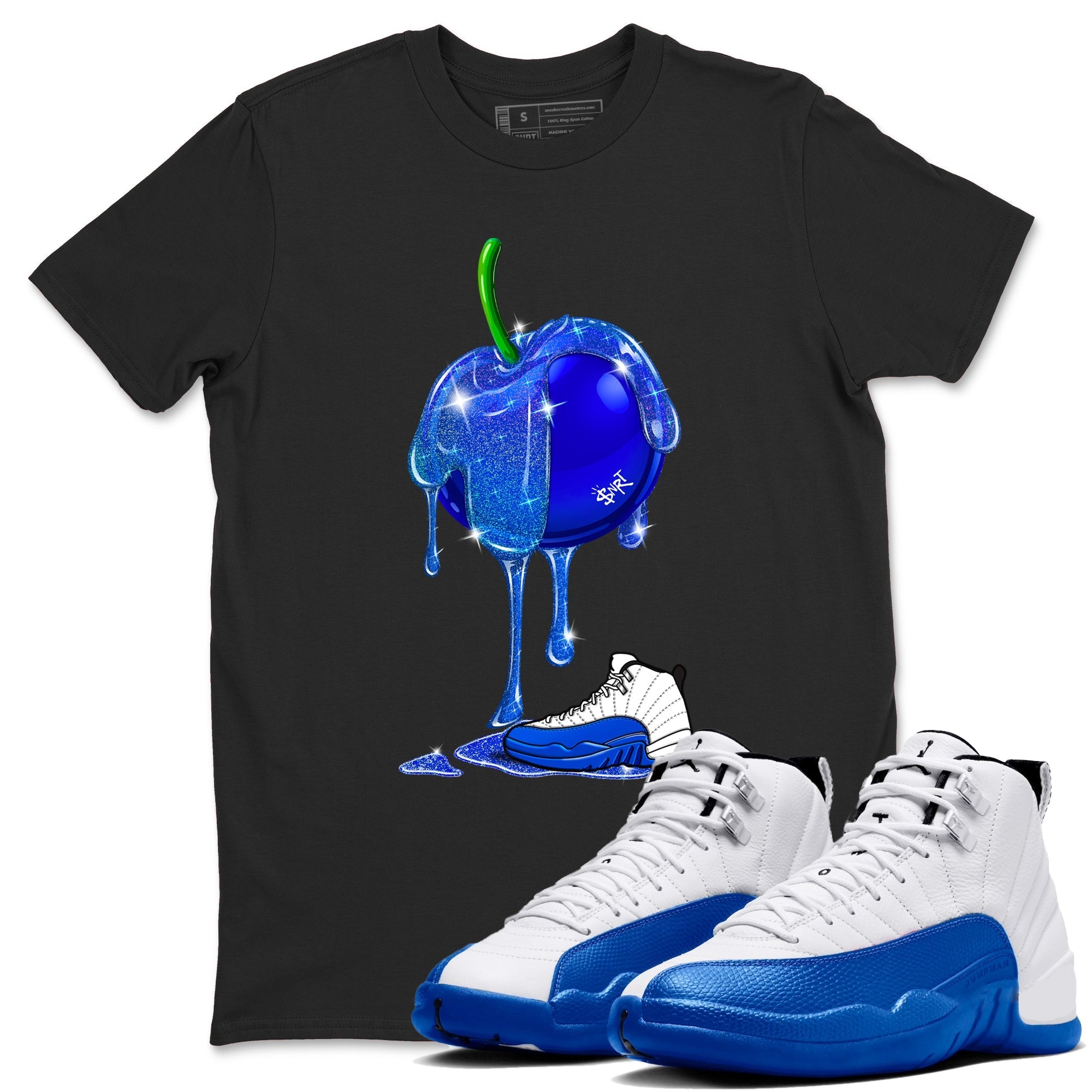 Dripping Blueberry Sneaker Tees - Air Jordan 12 Blueberry