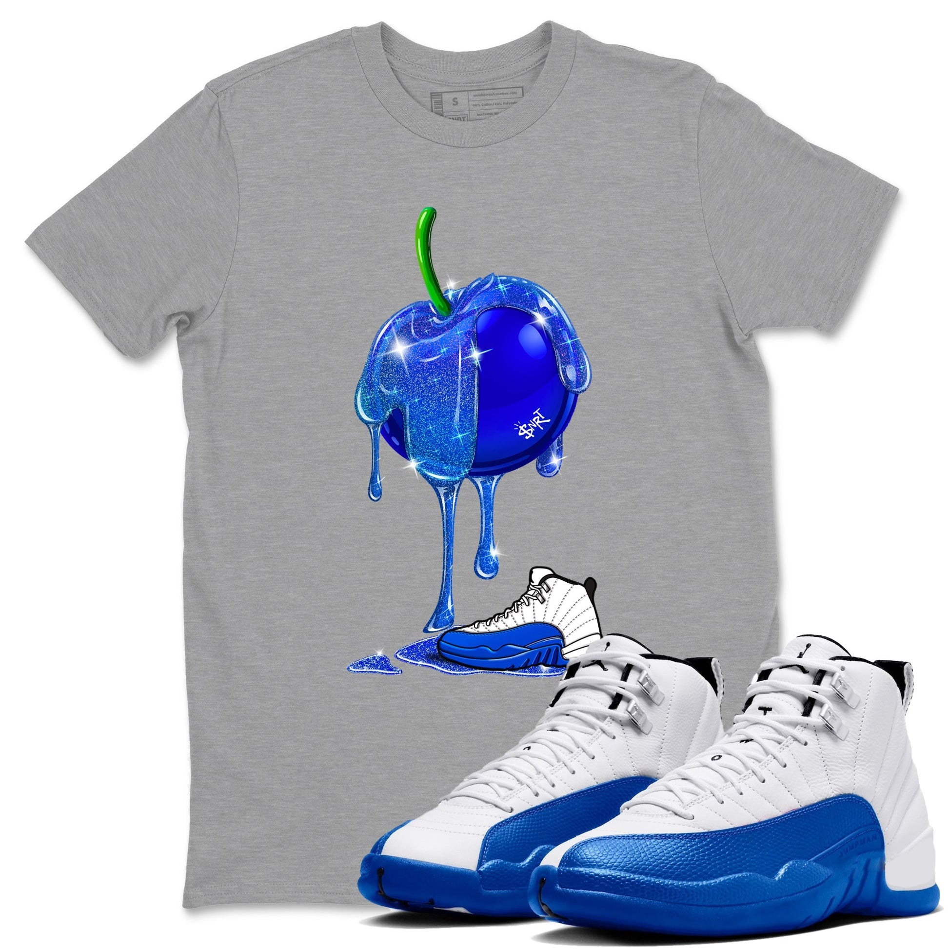 Dripping Blueberry Sneaker Tees - Air Jordan 12 Blueberry