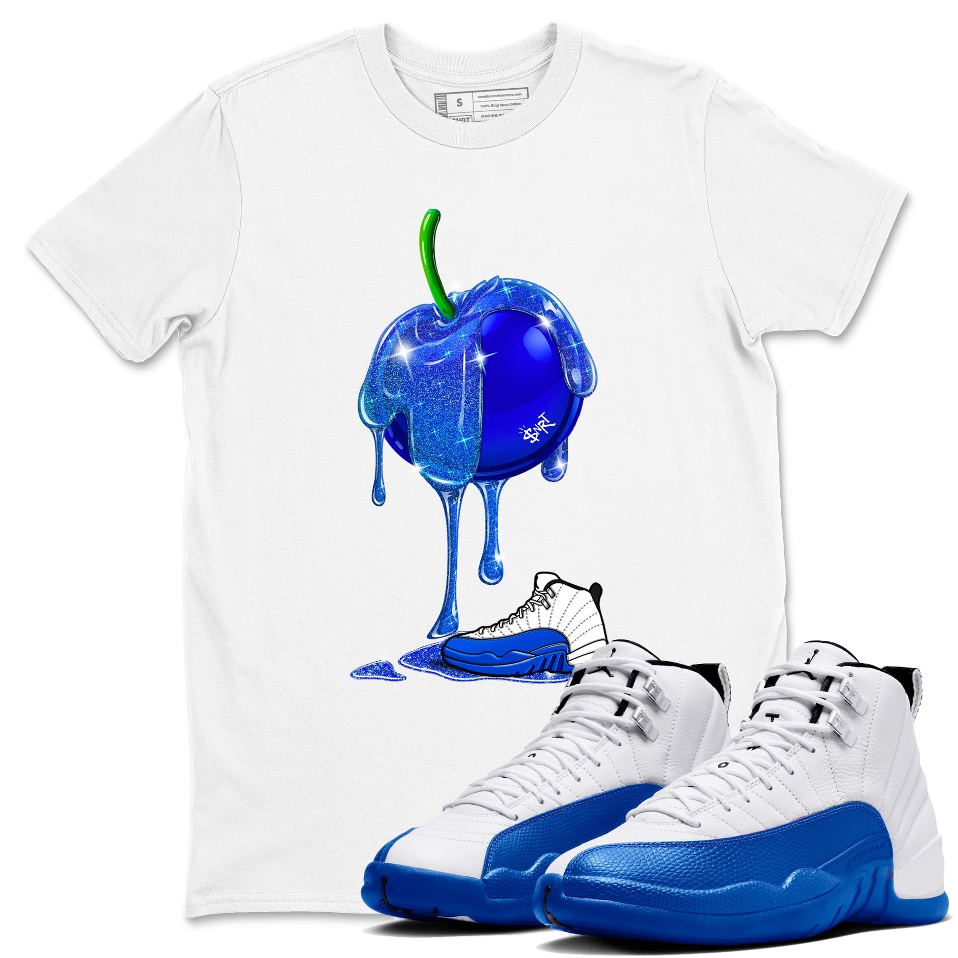 Dripping Blueberry Sneaker Tees - Air Jordan 12 Blueberry