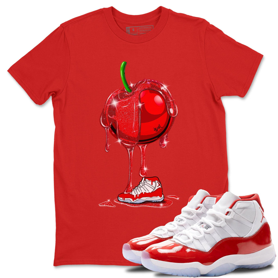 Dripping Cherries Unisex Tops - Air Jordan 11 Cherry