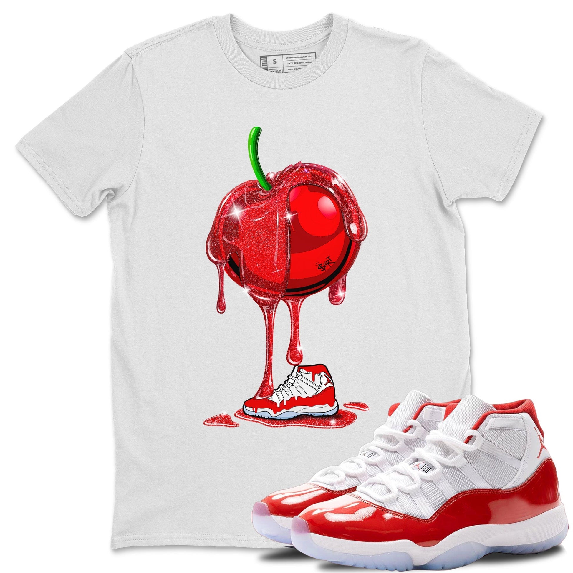 Dripping Cherries Unisex Tops - Air Jordan 11 Cherry
