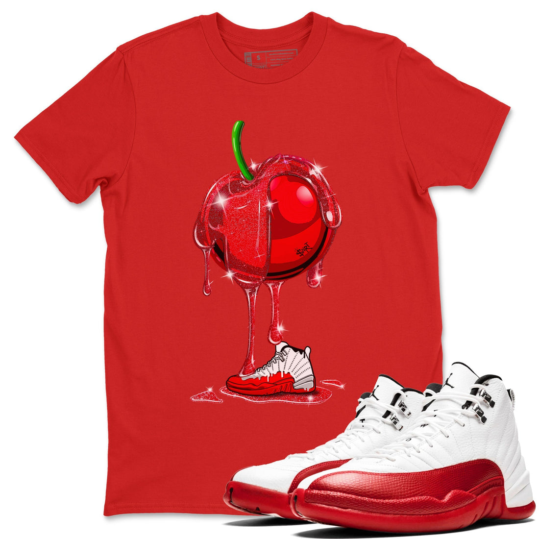 Dripping Cherries Unisex Tops - Air Jordan 12 Cherry