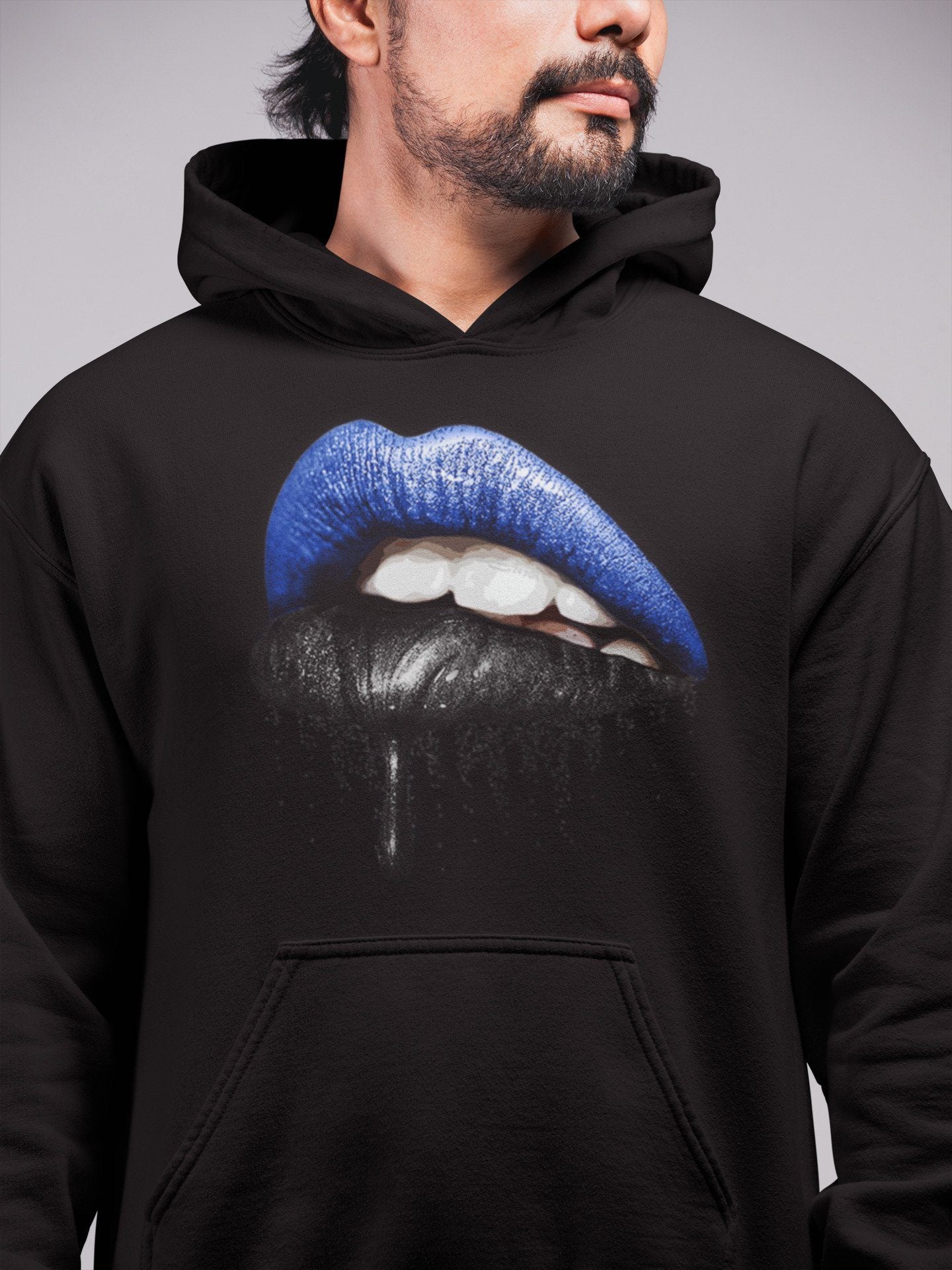 Dripping Lips Unisex Tops - Air Jordan 1 Royal Black