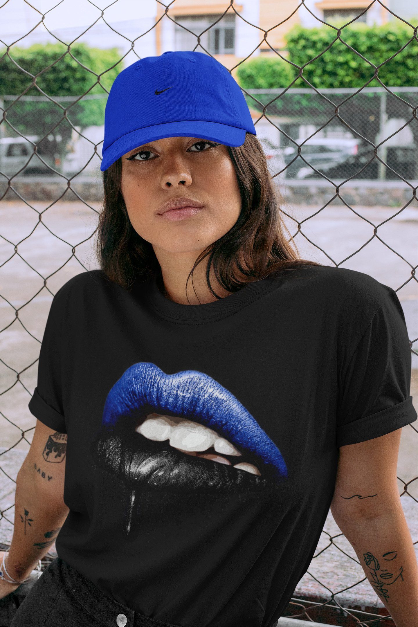 Dripping Lips Unisex Tops - Air Jordan 1 Royal Black