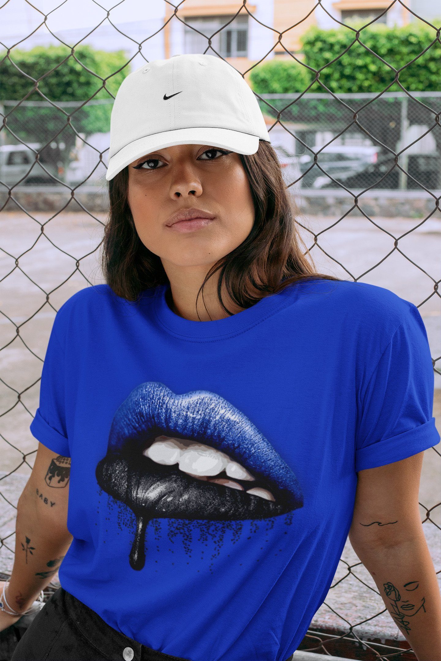 Dripping Lips Unisex Tops - Air Jordan 1 Royal Black