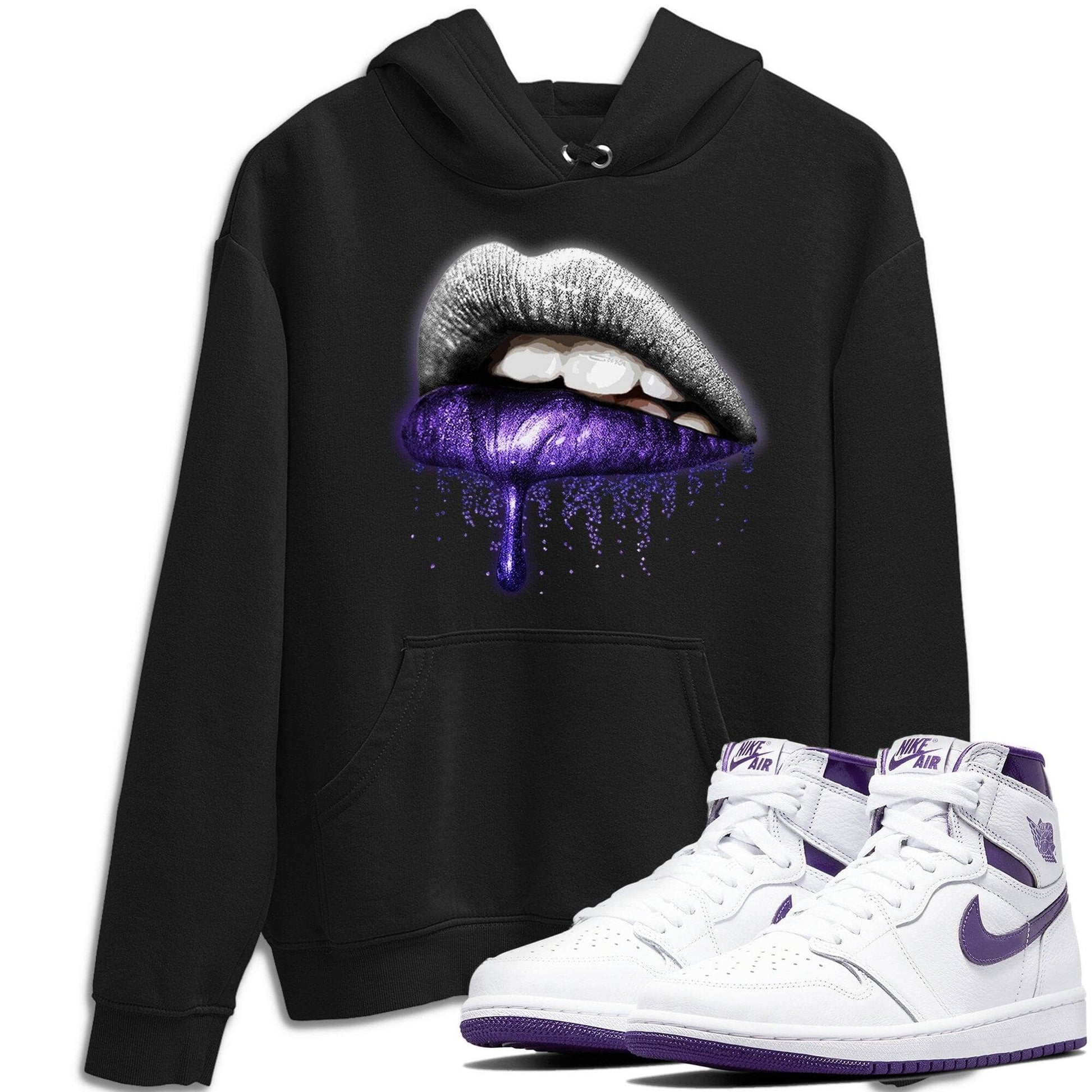 Dripping Lips Unisex Tops - Air Jordan 1 WMNS Court Purple