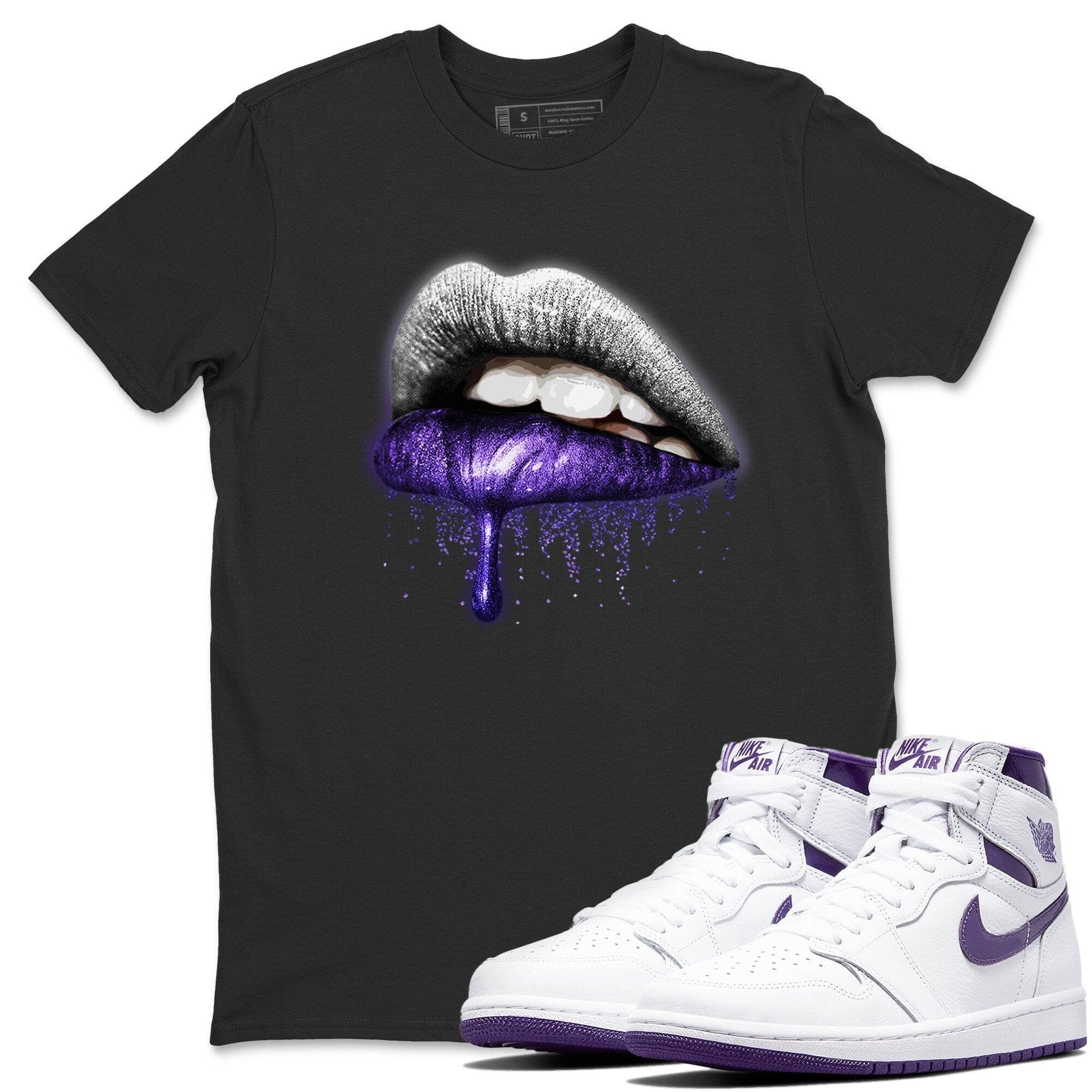 Dripping Lips Unisex Tops - Air Jordan 1 WMNS Court Purple