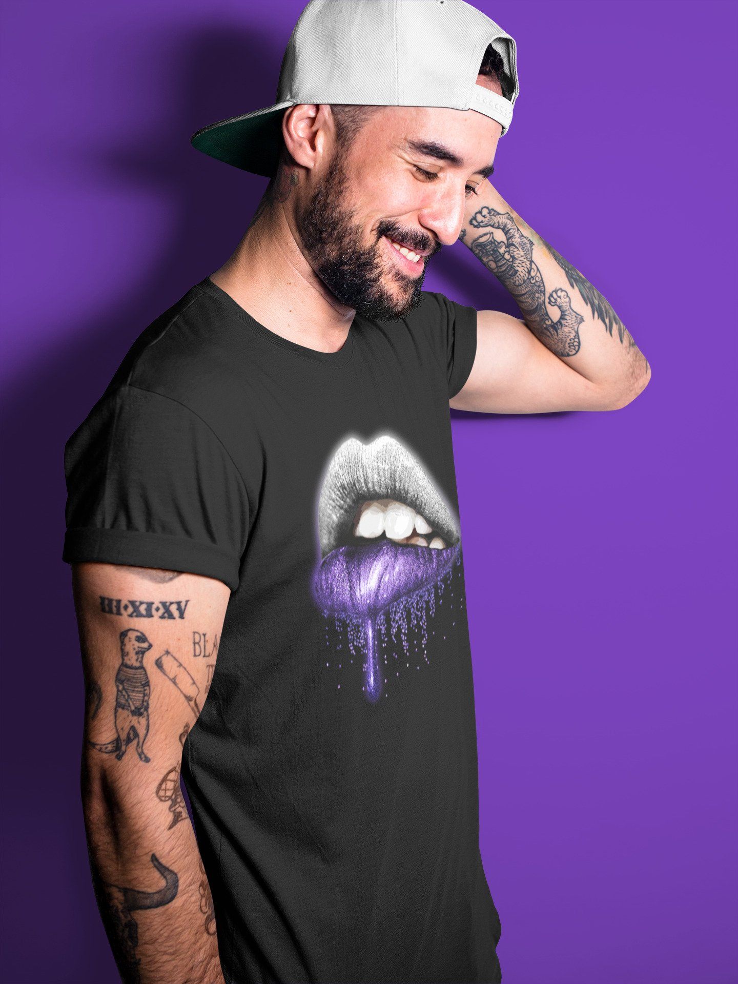 Dripping Lips Unisex Tops - Air Jordan 1 WMNS Court Purple