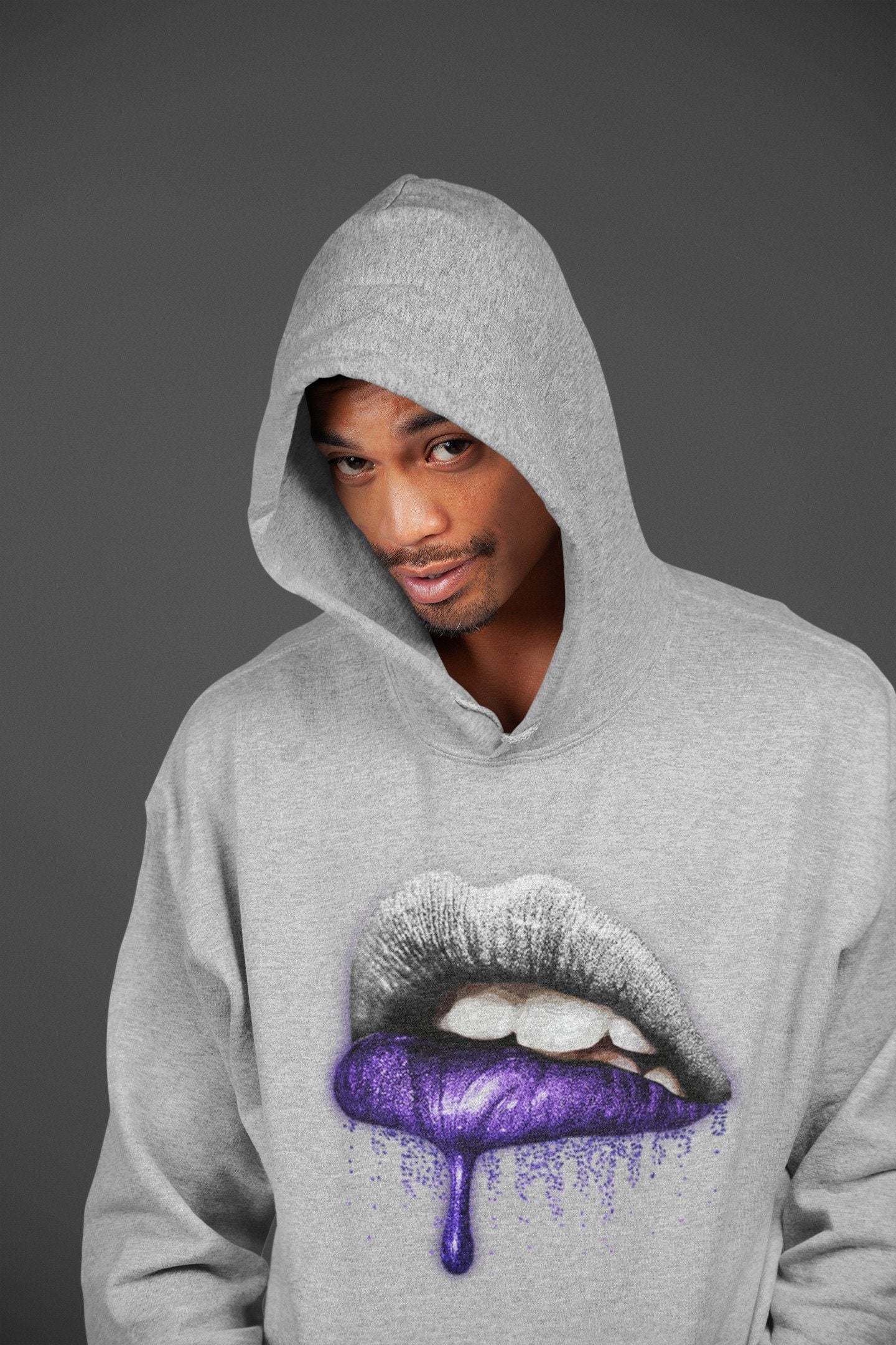 Dripping Lips Unisex Tops - Air Jordan 1 WMNS Court Purple