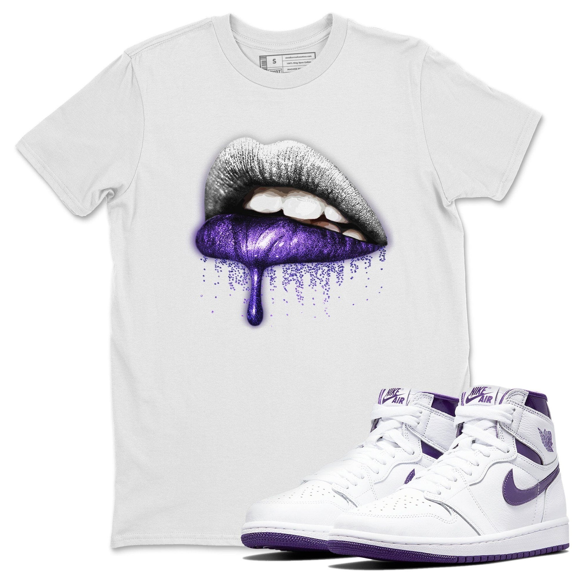 Dripping Lips Unisex Tops - Air Jordan 1 WMNS Court Purple