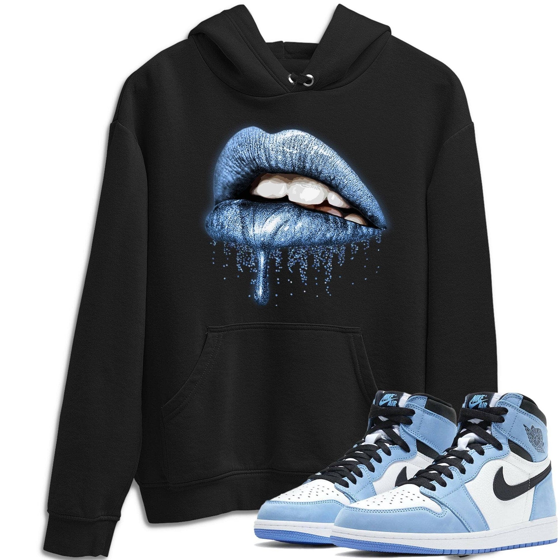 Dripping Lips Unisex Tops - Air Jordan 1 University Blue