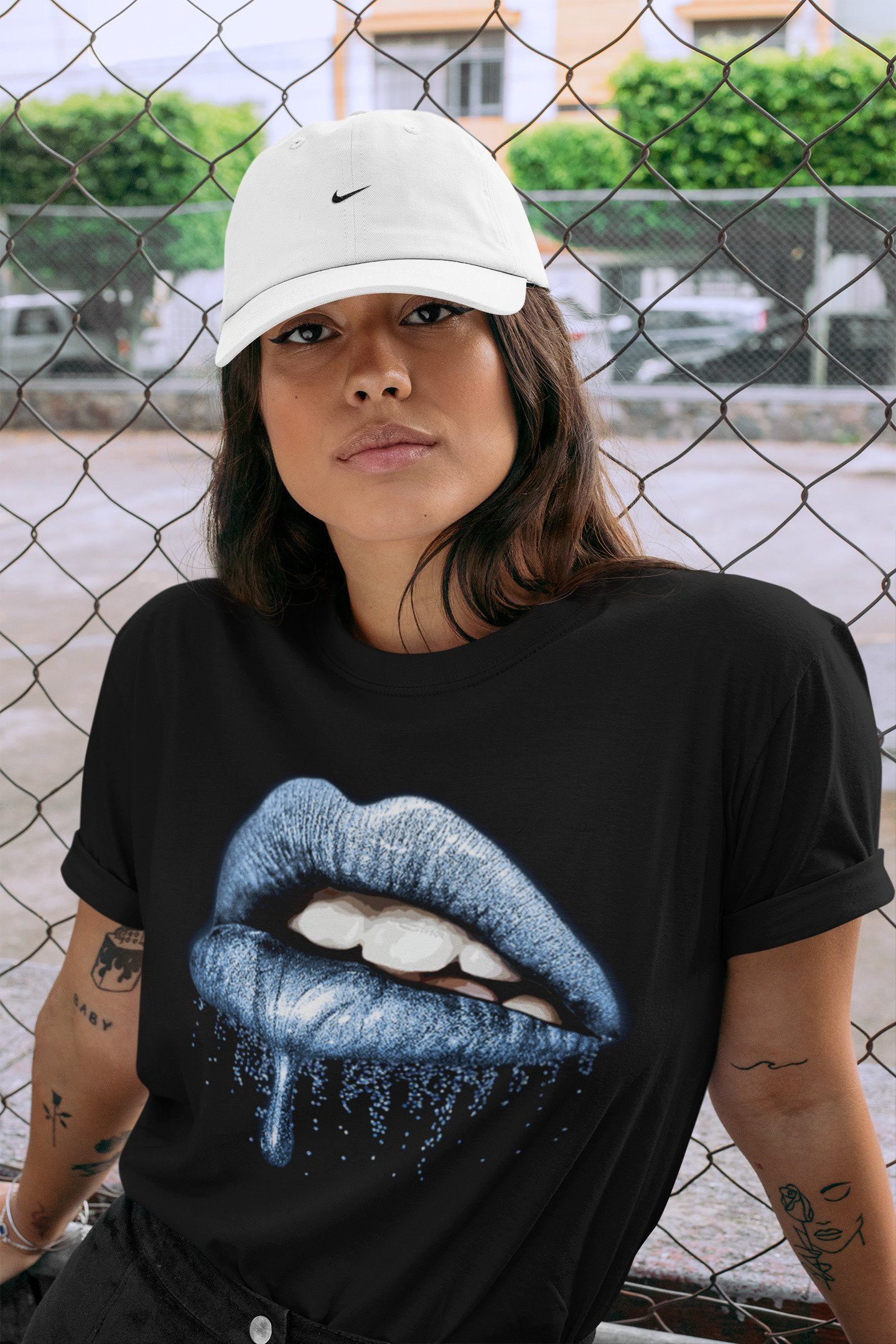 Dripping Lips Unisex Tops - Air Jordan 1 University Blue