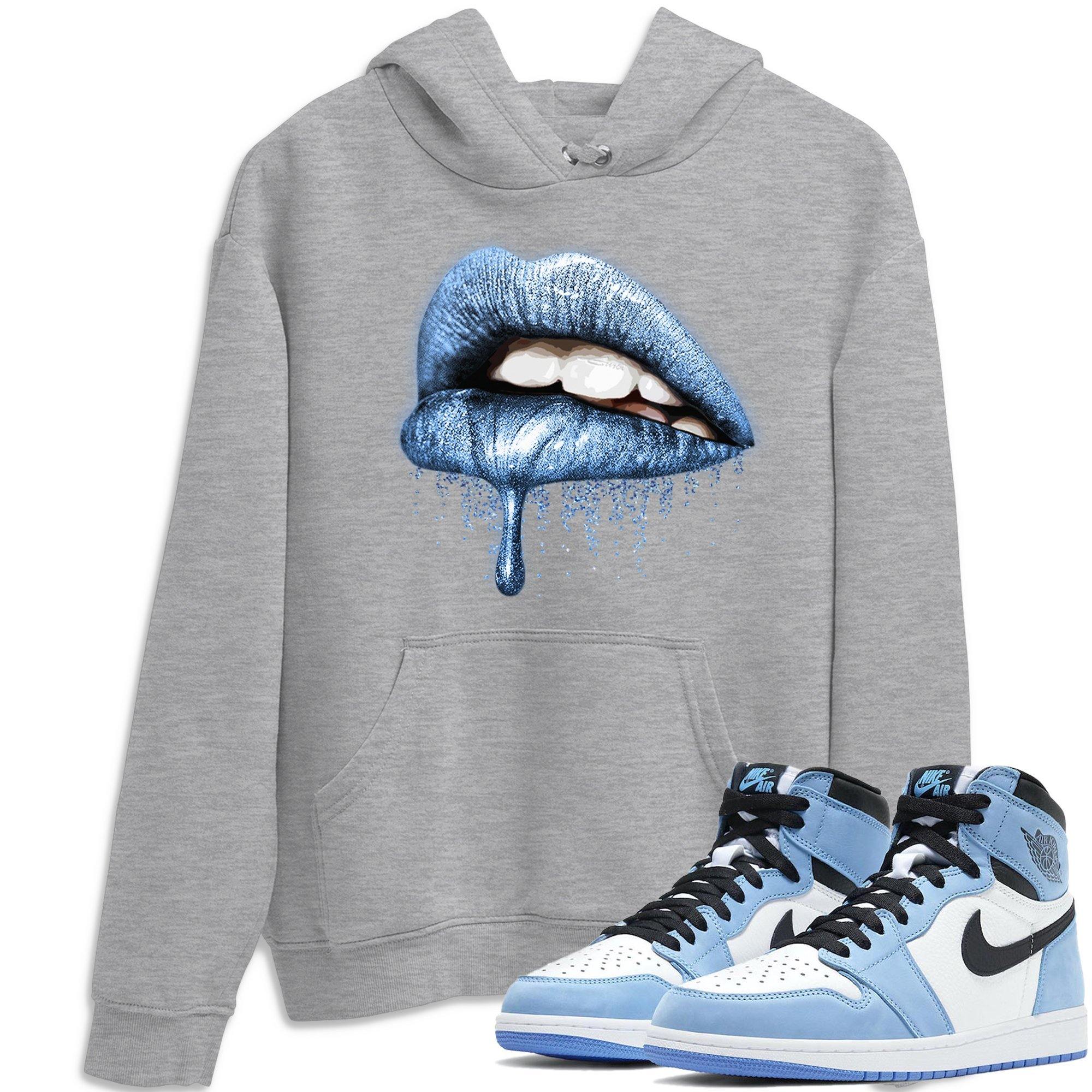 Dripping Lips Unisex Tops - Air Jordan 1 University Blue