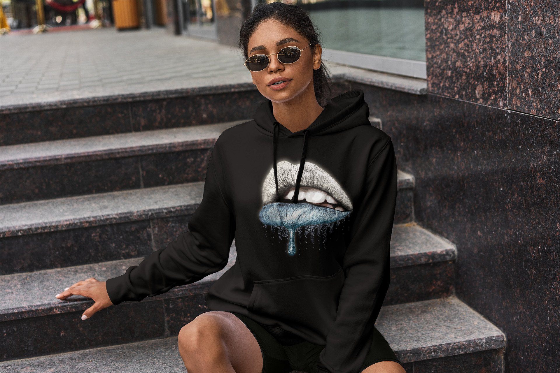 Dripping Lips Unisex Tops - Yeezy 350 Mono Ice
