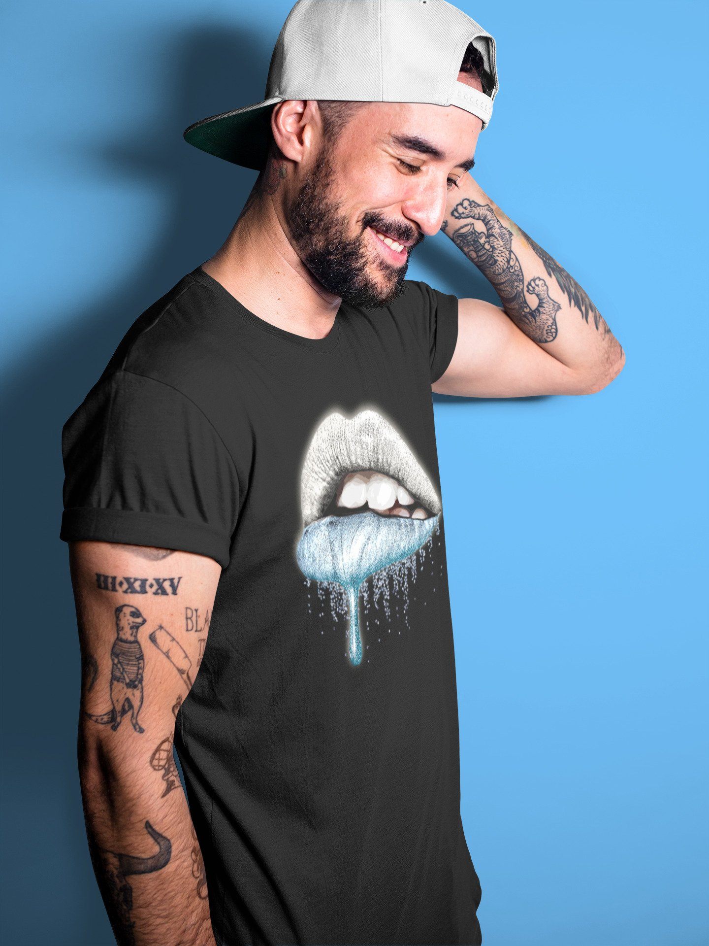 Dripping Lips Unisex Tops - Yeezy 350 Mono Ice