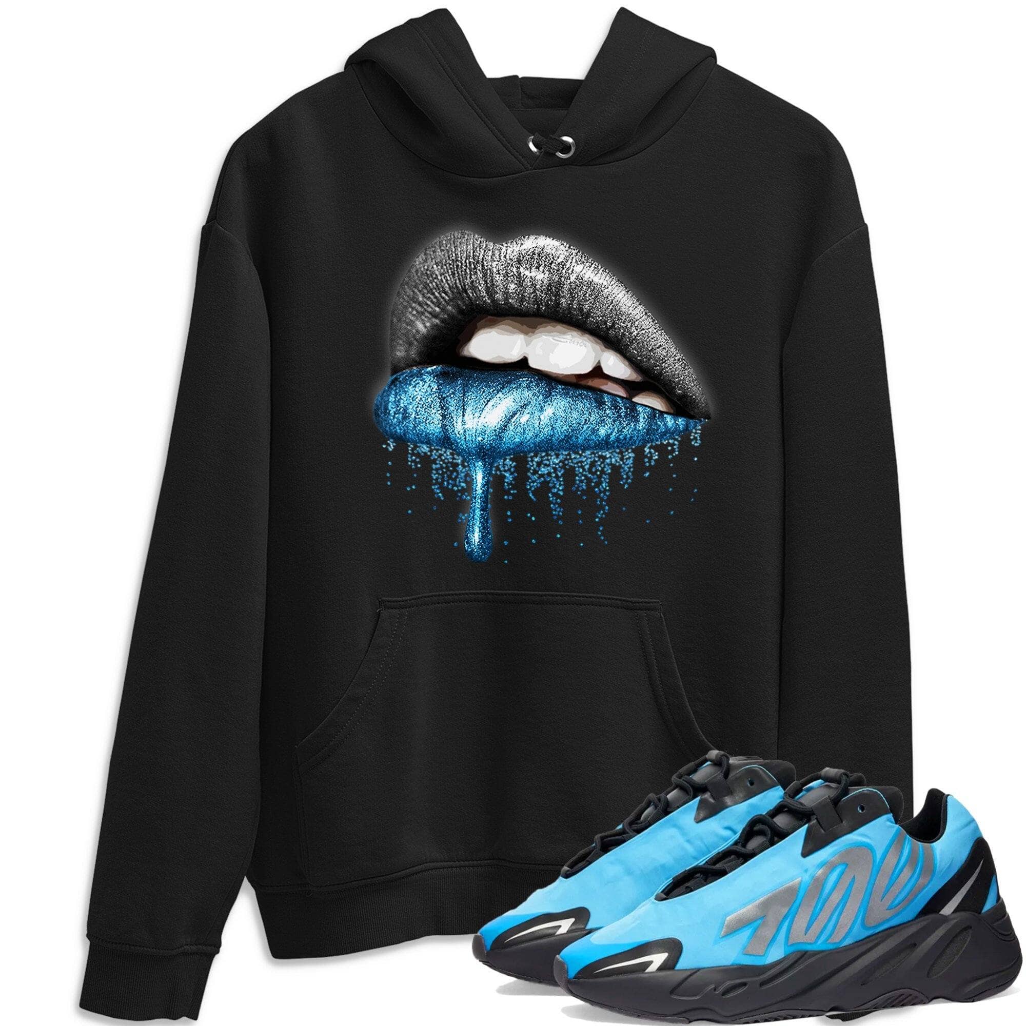Dripping Lips Unisex Tops - Yeezy 700 Bright Cyan