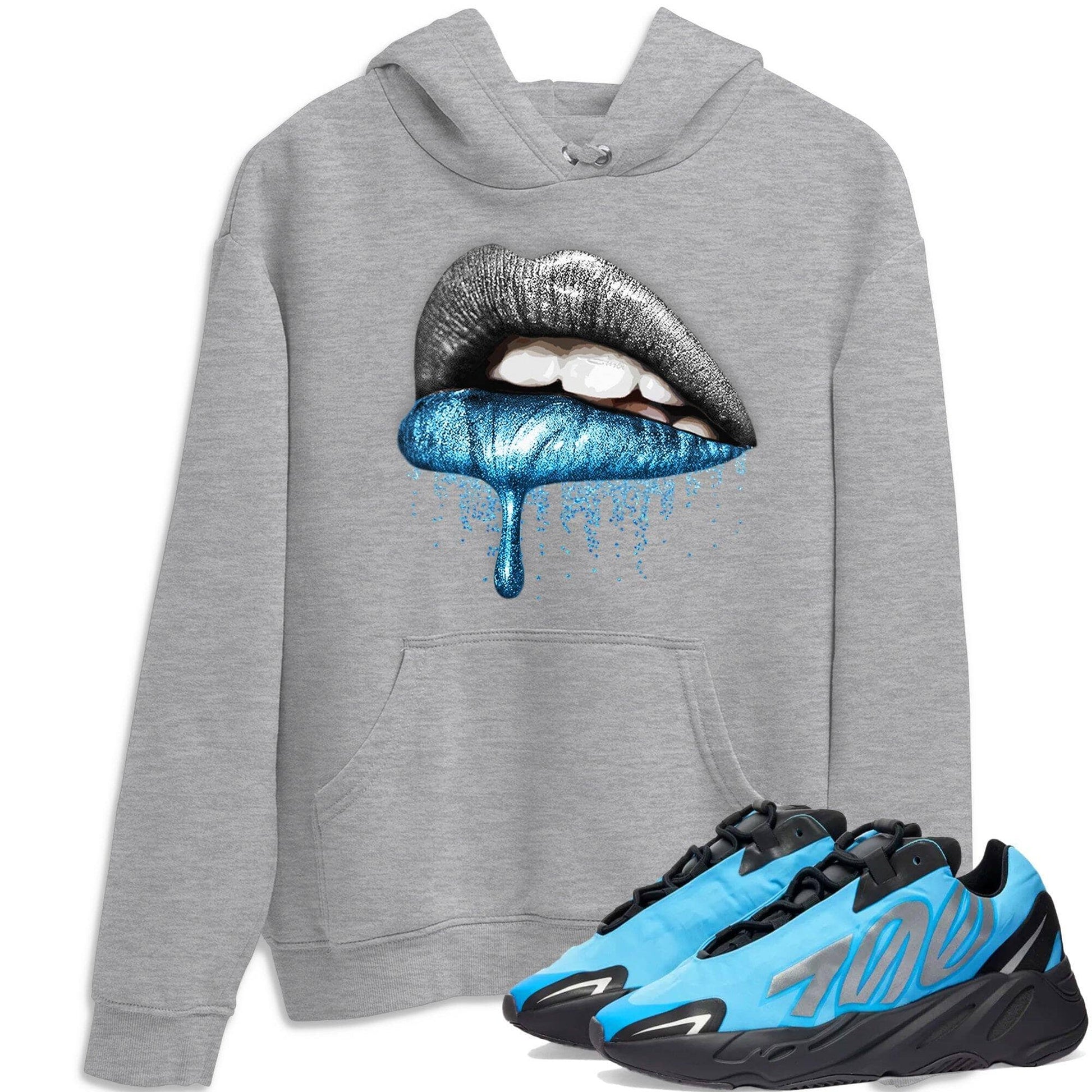 Dripping Lips Unisex Tops - Yeezy 700 Bright Cyan