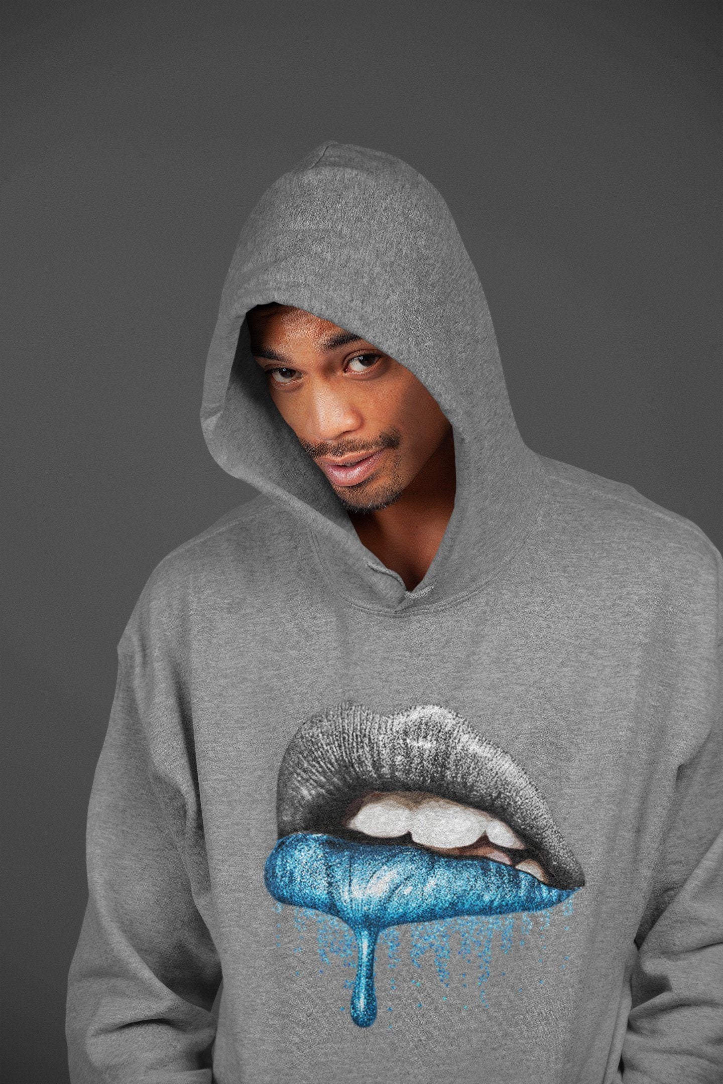 Dripping Lips Unisex Tops - Yeezy 700 Bright Cyan