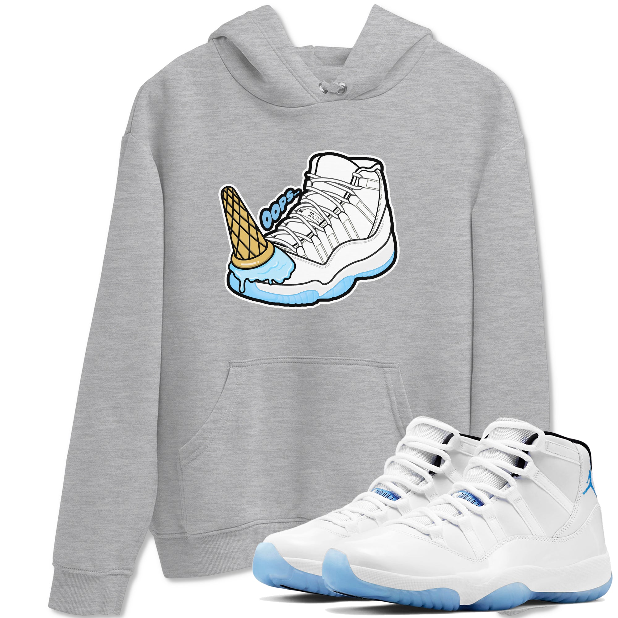 Dropped Ice Cream Sneaker Tees - Air Jordan 11 Legend Blue