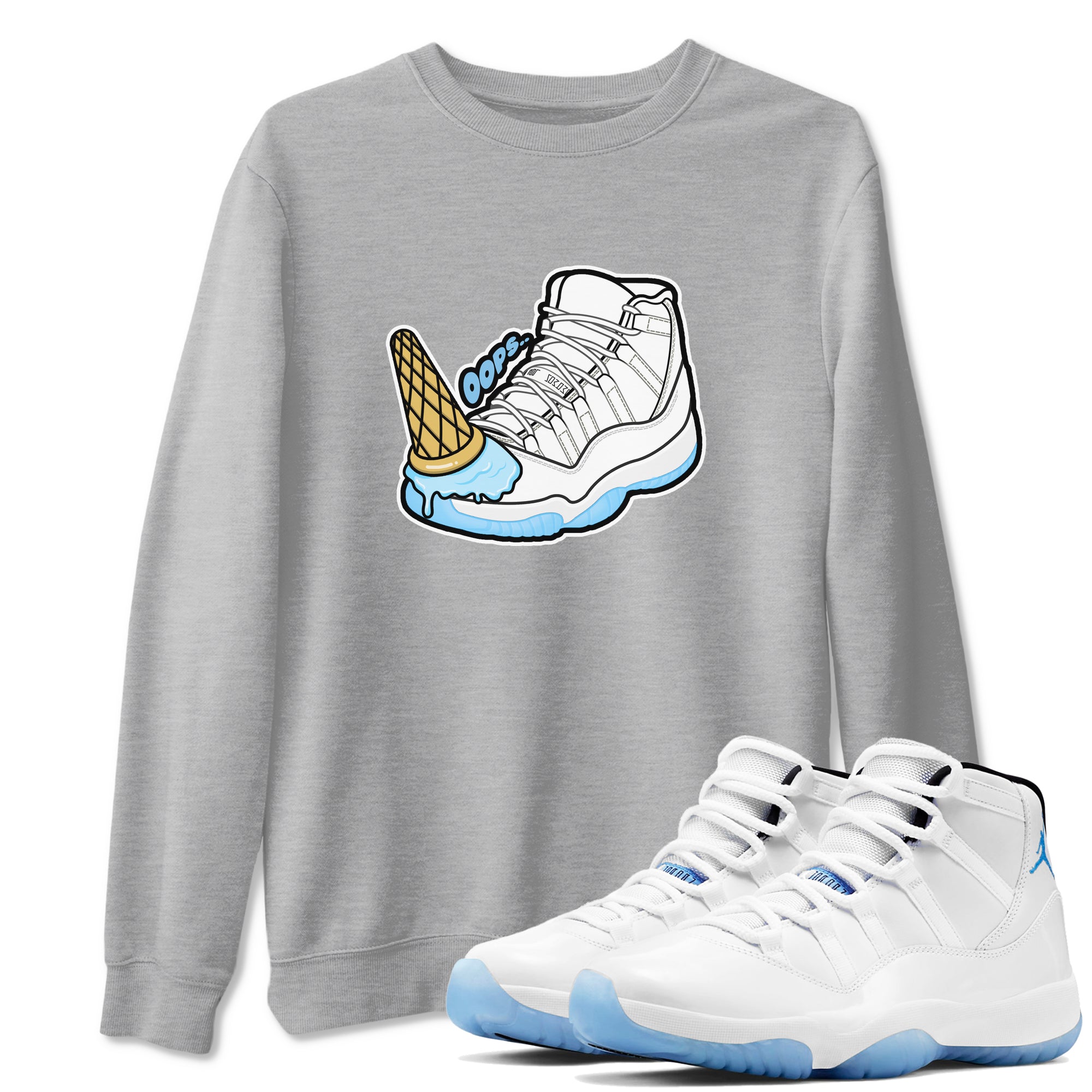 Dropped Ice Cream Sneaker Tees - Air Jordan 11 Legend Blue