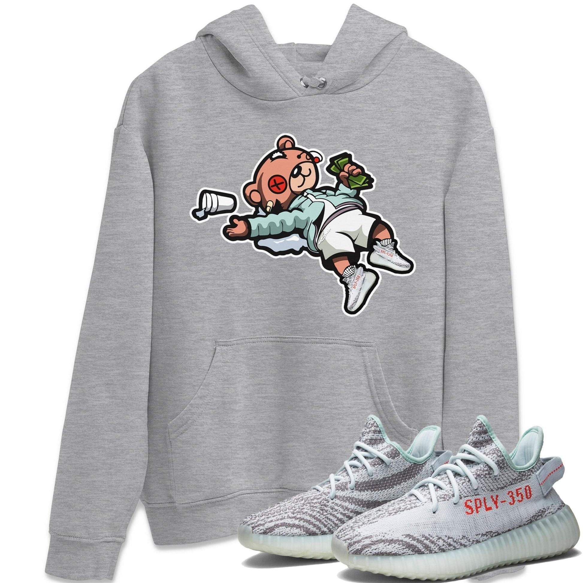 Drunk Teddy Bear Unisex Tops - Yeezy 350 Blue Tint