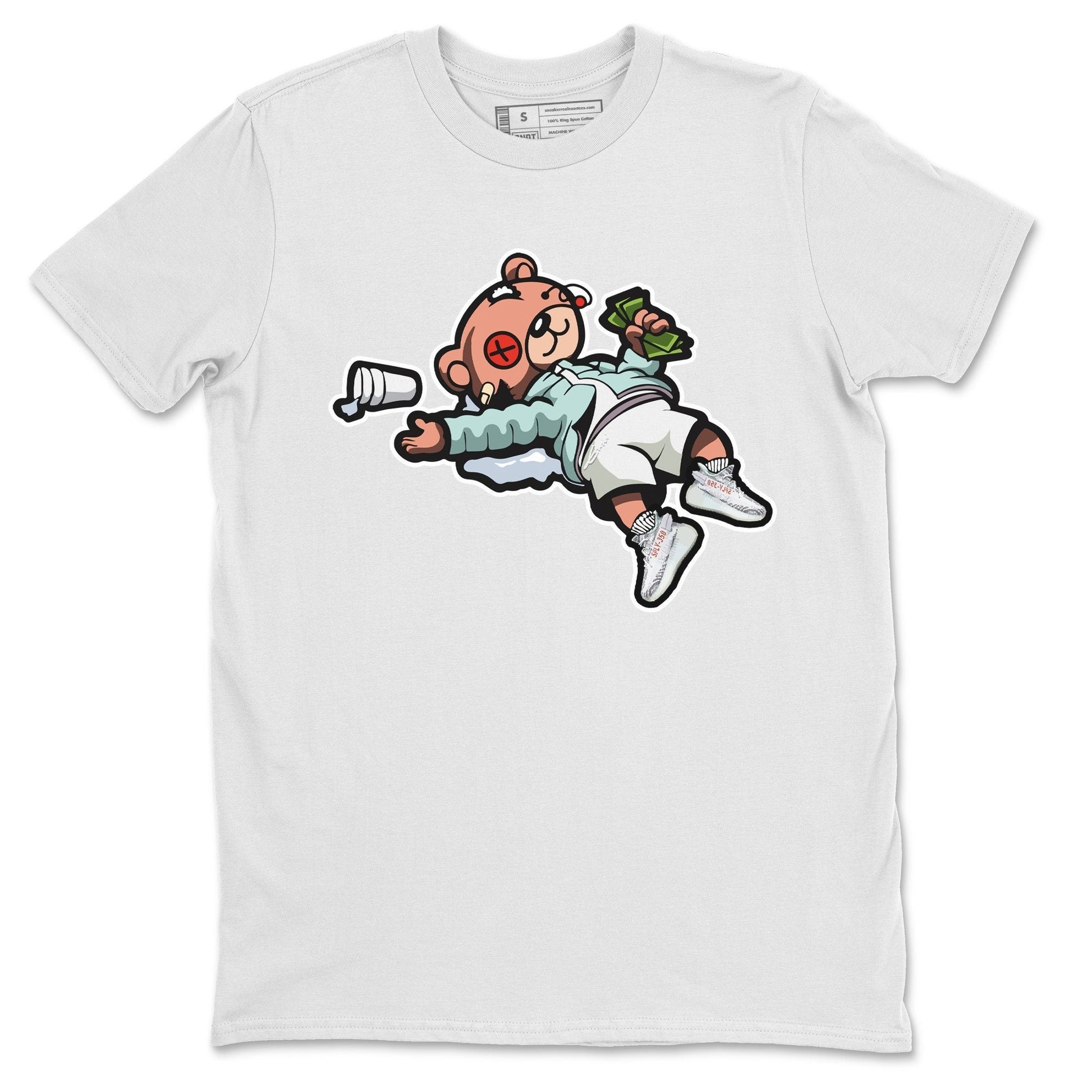 Drunk Teddy Bear Unisex Tops - Yeezy 350 Blue Tint