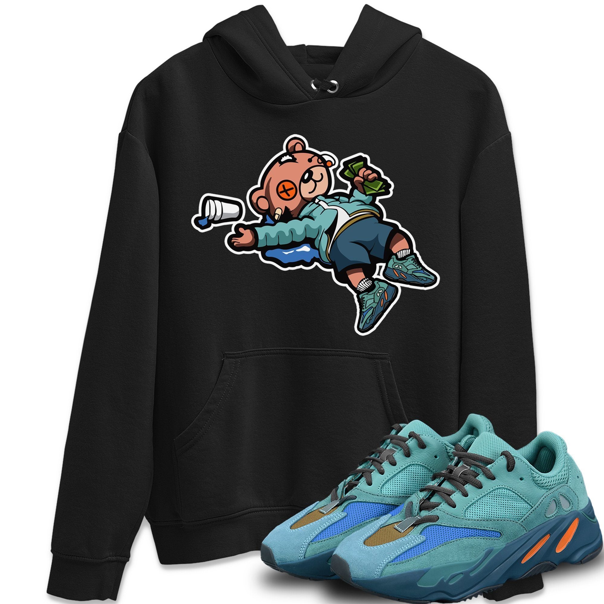 Drunk Teddy Bear Unisex Tops - Yeezy 700 Faded Azure