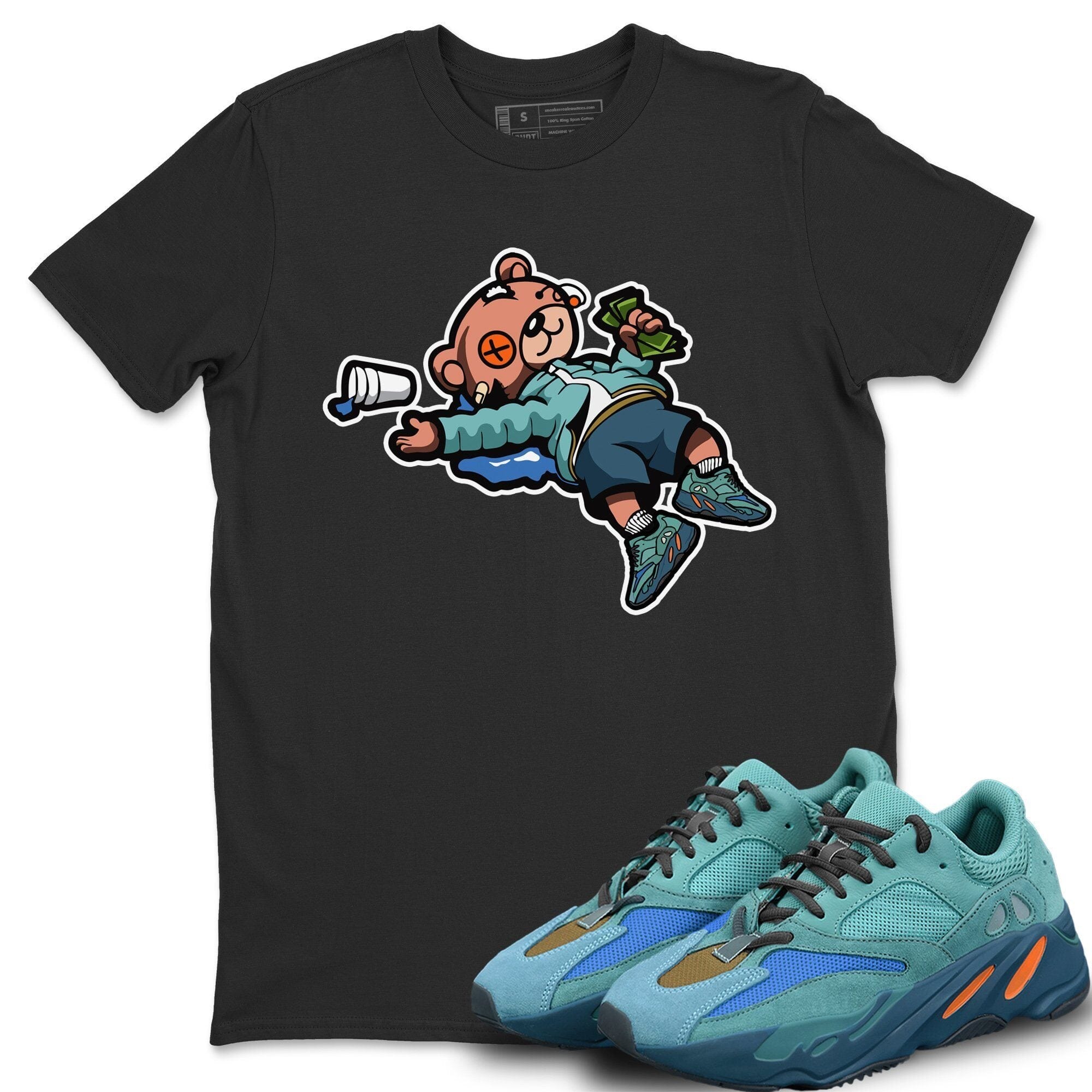 Drunk Teddy Bear Unisex Tops - Yeezy 700 Faded Azure