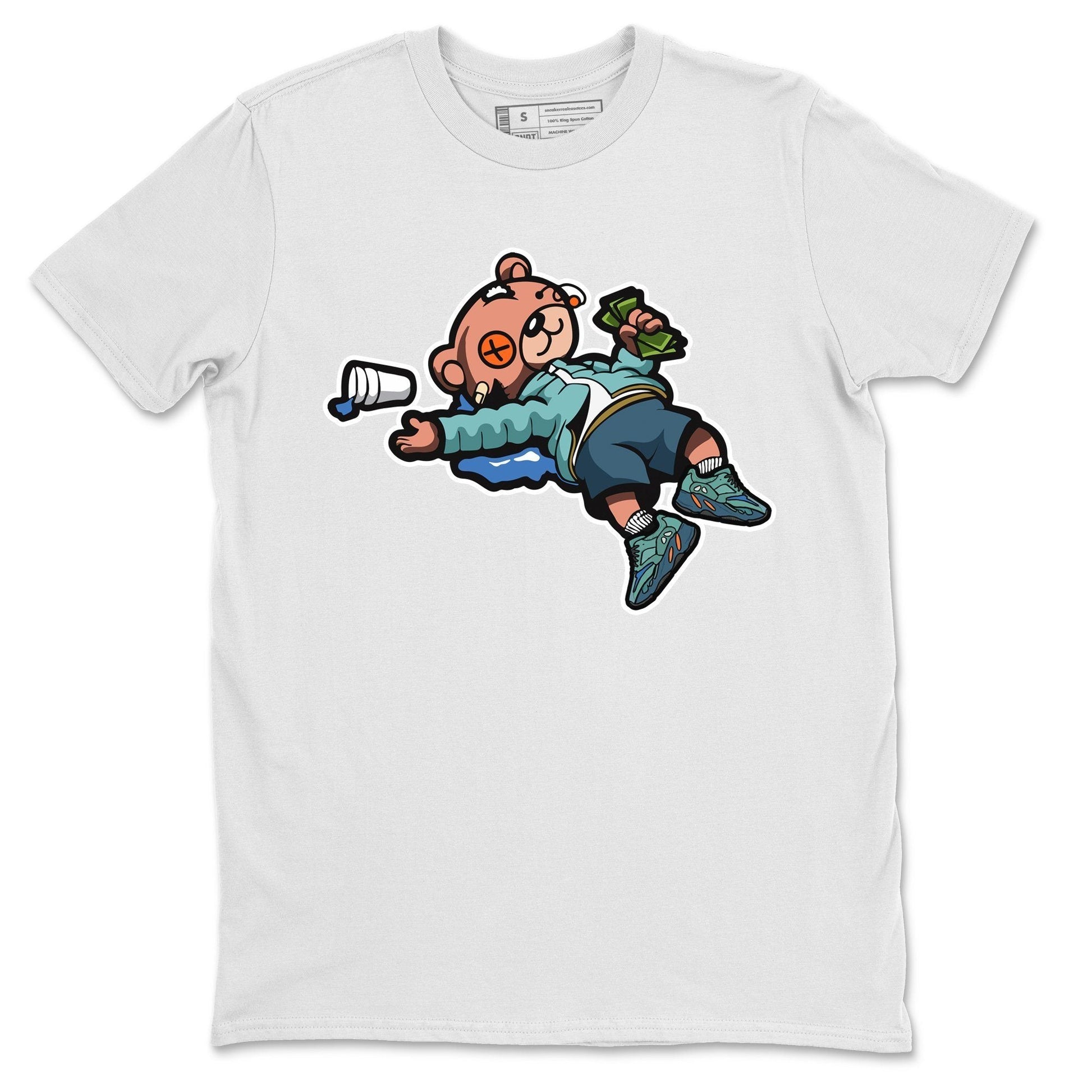 Drunk Teddy Bear Unisex Tops - Yeezy 700 Faded Azure