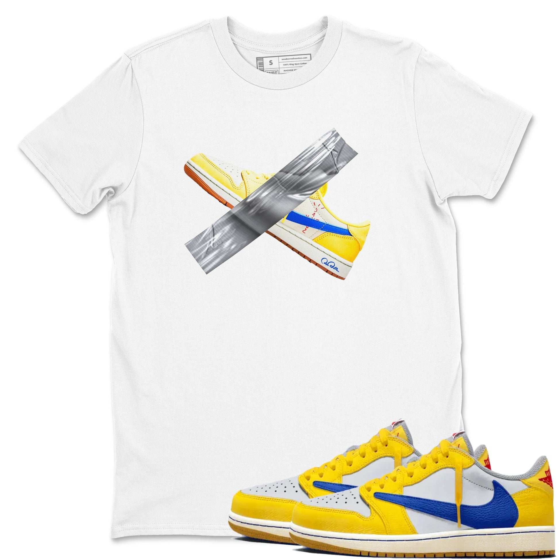 Duct Tape Sneaker Tees - Air Jordan 1 Travis Scott Canary