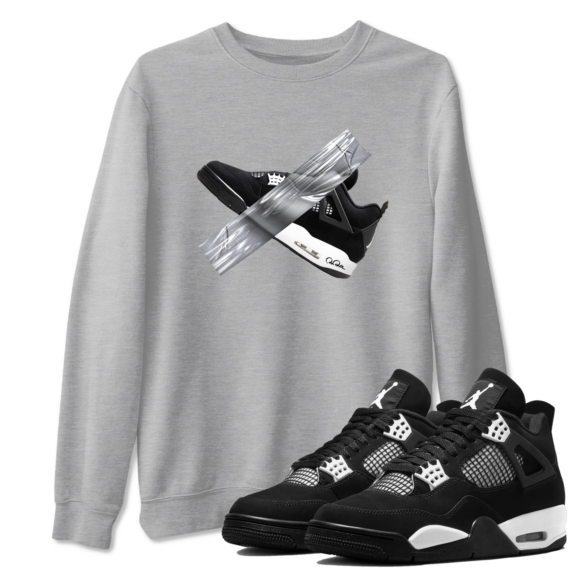Duct Tape Sneaker Tees - Air Jordan 4 White Thunder
