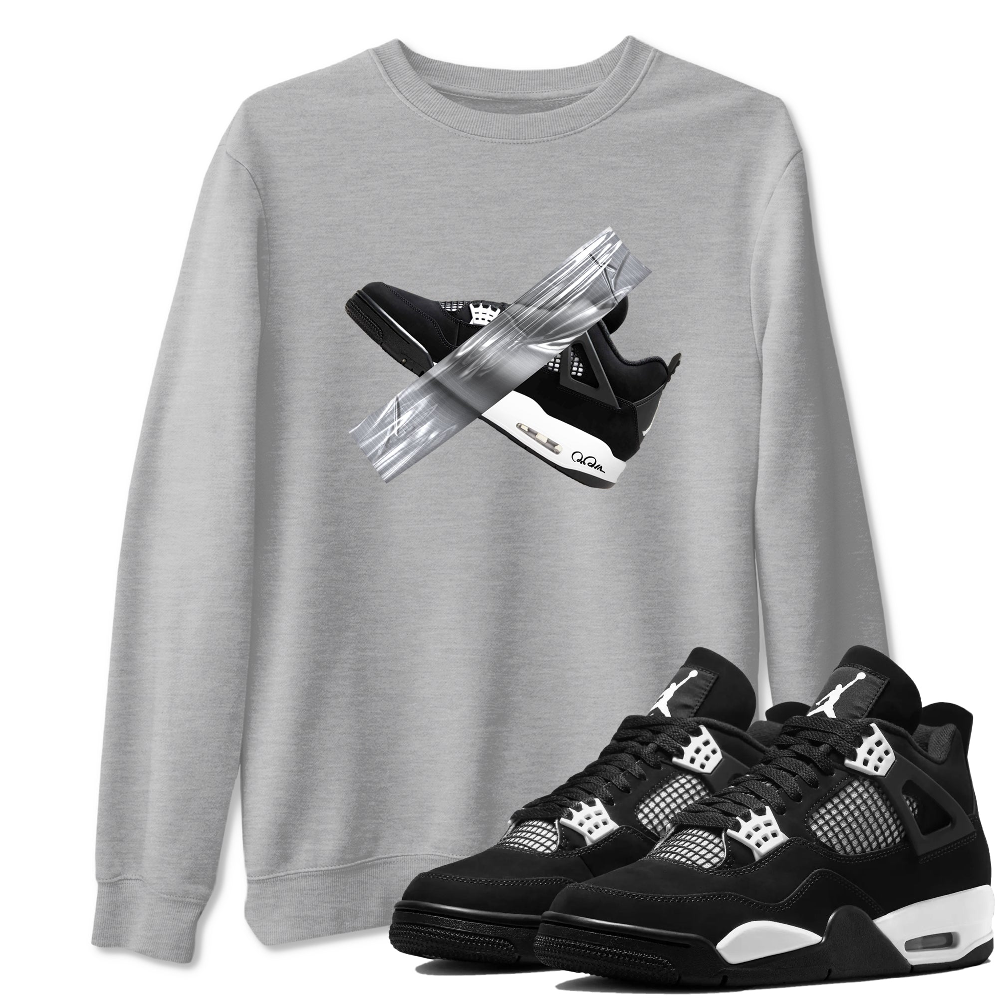 Duct Tape Sneaker Tees - Air Jordan 4 White Thunder