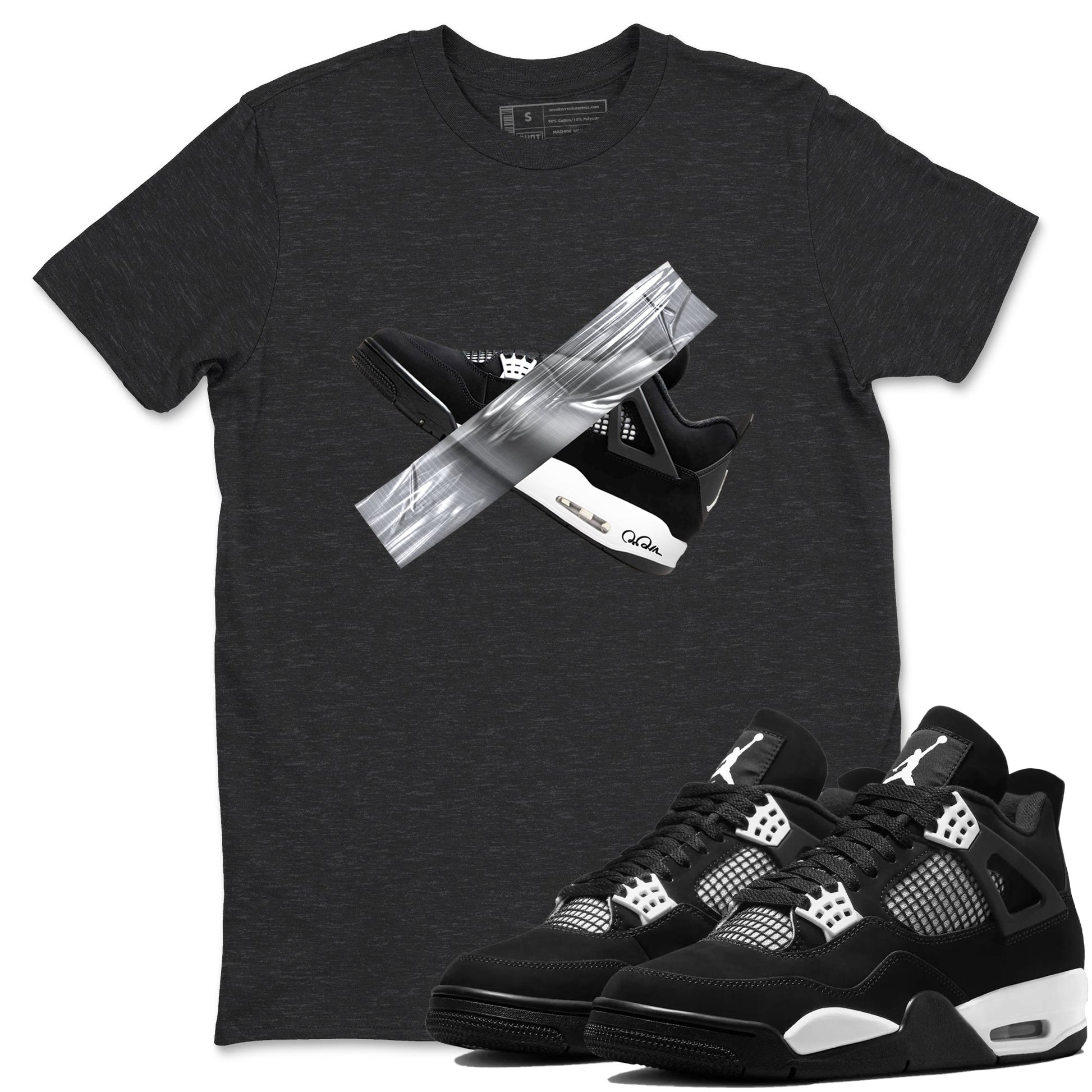 Duct Tape Sneaker Tees - Air Jordan 4 White Thunder