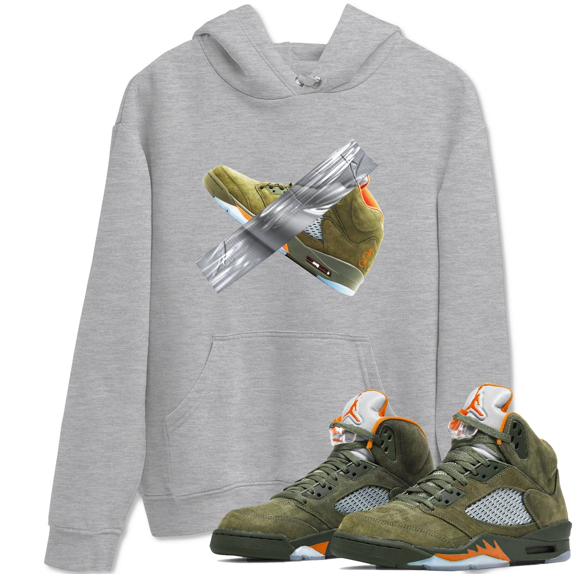 Duct Tape Sneaker Tees - Air Jordan 5 Olive