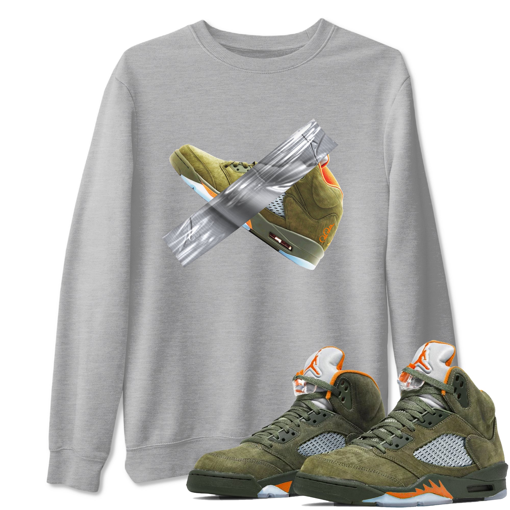 Duct Tape Sneaker Tees - Air Jordan 5 Olive