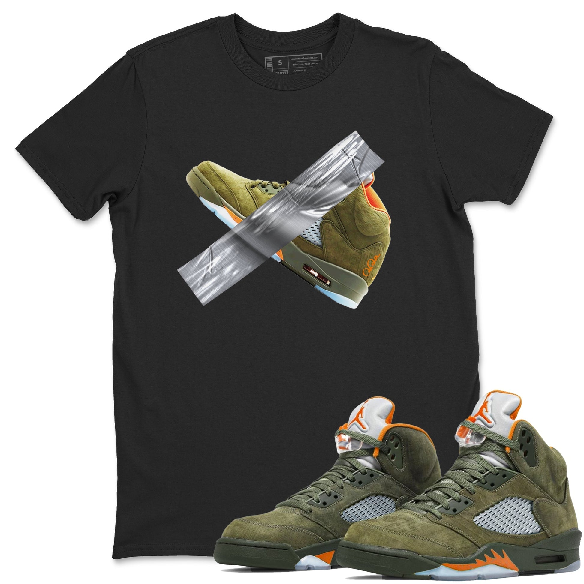 Duct Tape Sneaker Tees - Air Jordan 5 Olive