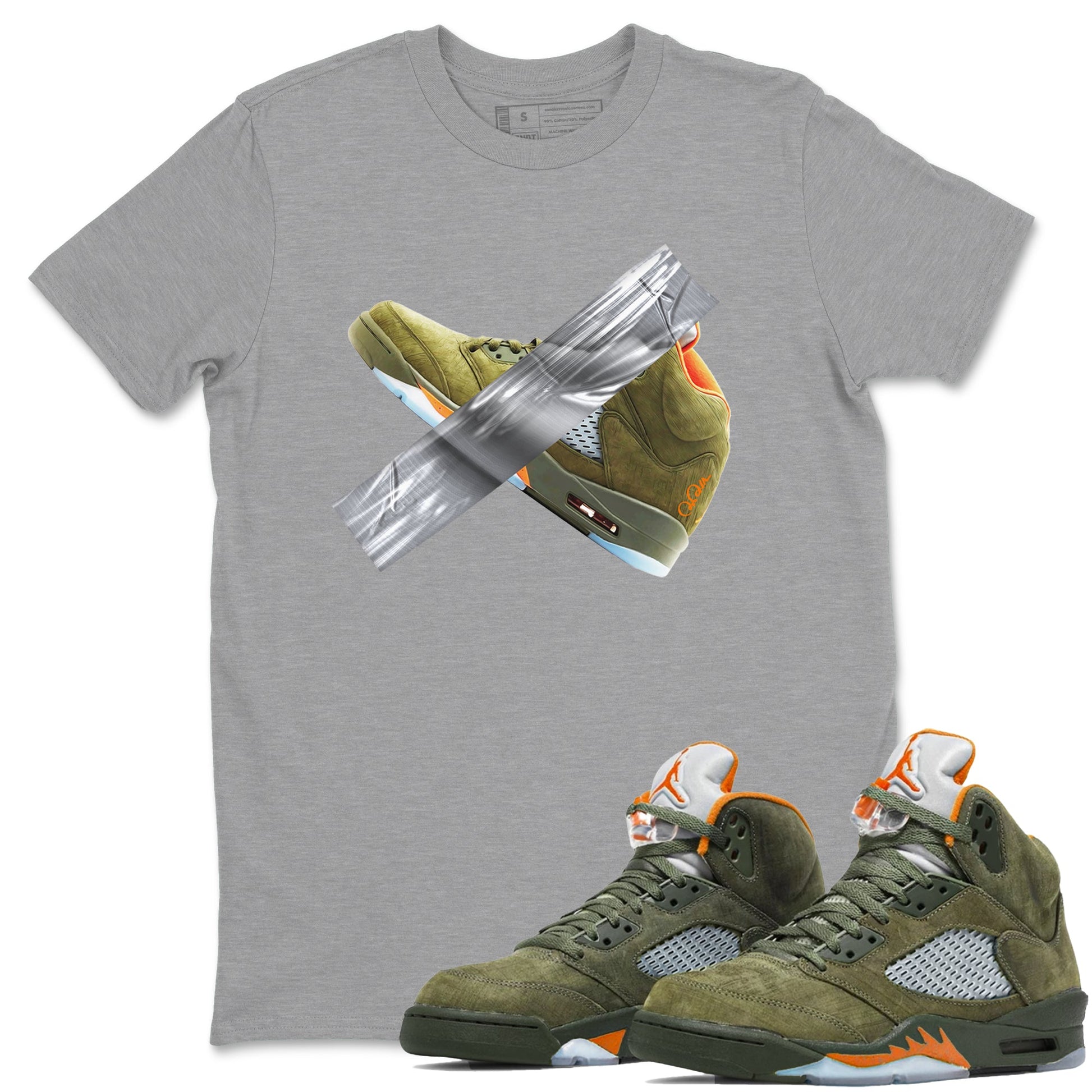 Duct Tape Sneaker Tees - Air Jordan 5 Olive