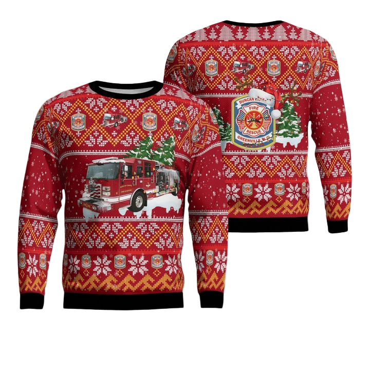 Duncan Chapel Fire District Hawaiian Shirt Christmas AOP Sweater ? Usalast
