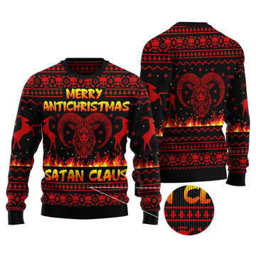 Merry Antichristmas Satan Claus Ugly Christmas Sweater ? Usalast