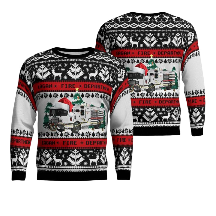 Eagan Fire Department Christmas AOP Sweater ? Usalast