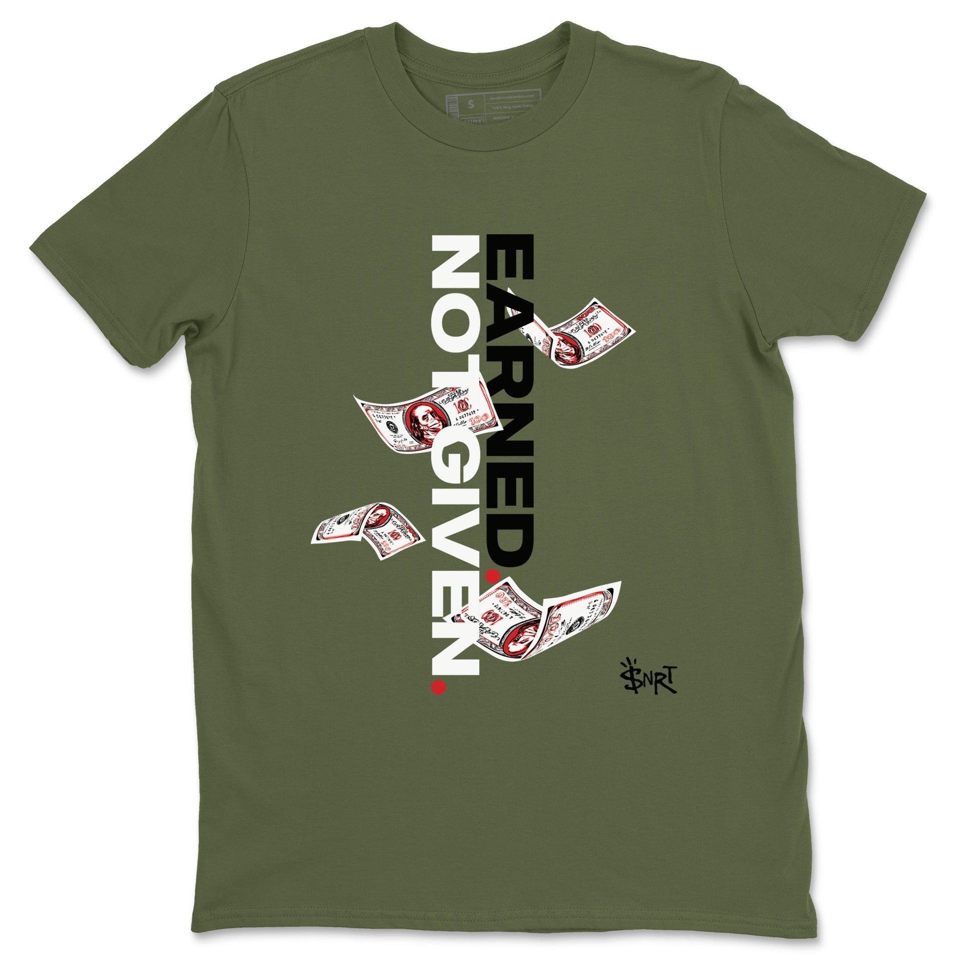 Earned Not Given Sneaker Tees - Air Jordan 1 Travis Scott Medium Olive