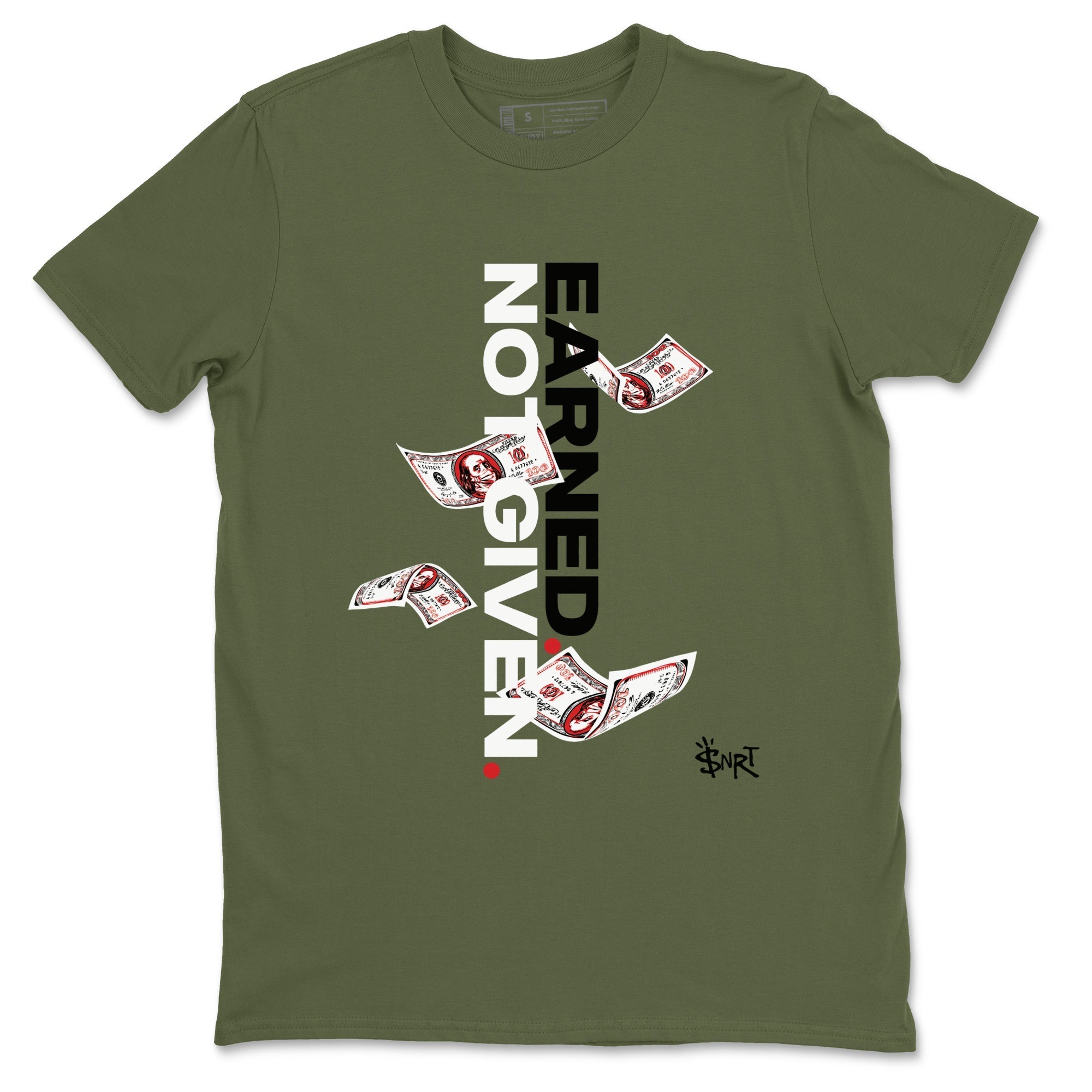 Earned Not Given Sneaker Tees - Air Jordan 1 Travis Scott Medium Olive